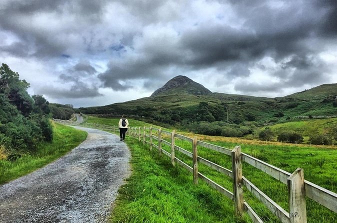 A gravel path running towards Diamond Hill in Connemara National Park